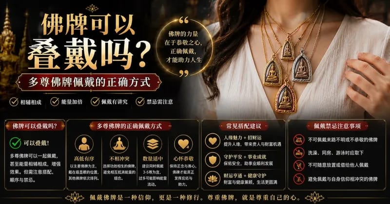 佛牌可以叠戴吗?多尊佛牌佩戴的正确方式