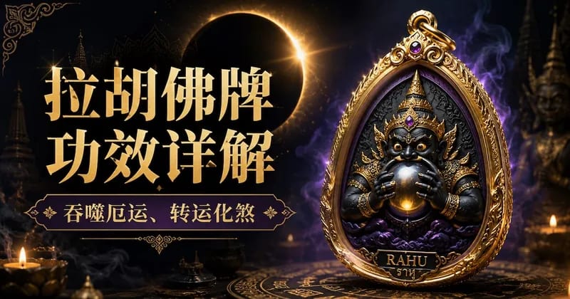 拉胡佛牌(Phra Rahu):神话来历、吞日月造型与黑色供品文化