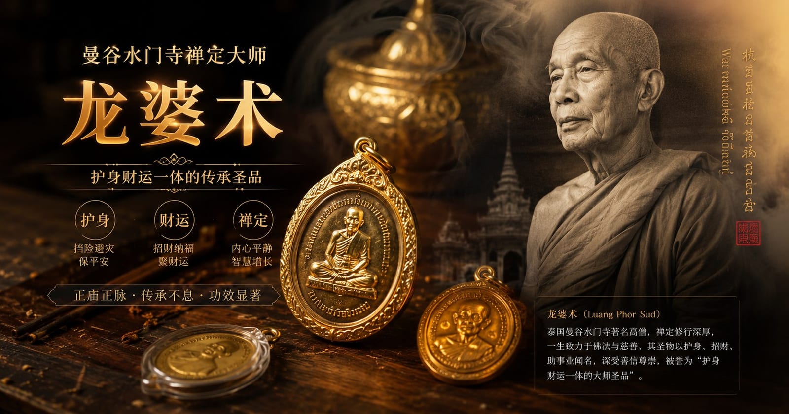 龙婆术与曼谷水门寺:法身禅定传承与佛牌收藏