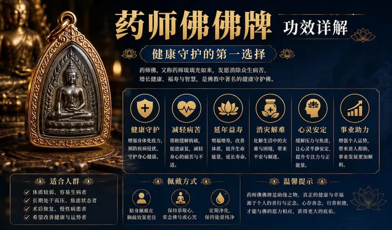 药师佛佛牌(铃佛 Phra Kring):题材来历、铃珠特征与收藏
